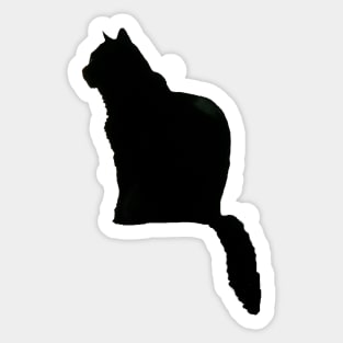 Black Cat Silhouette Sticker